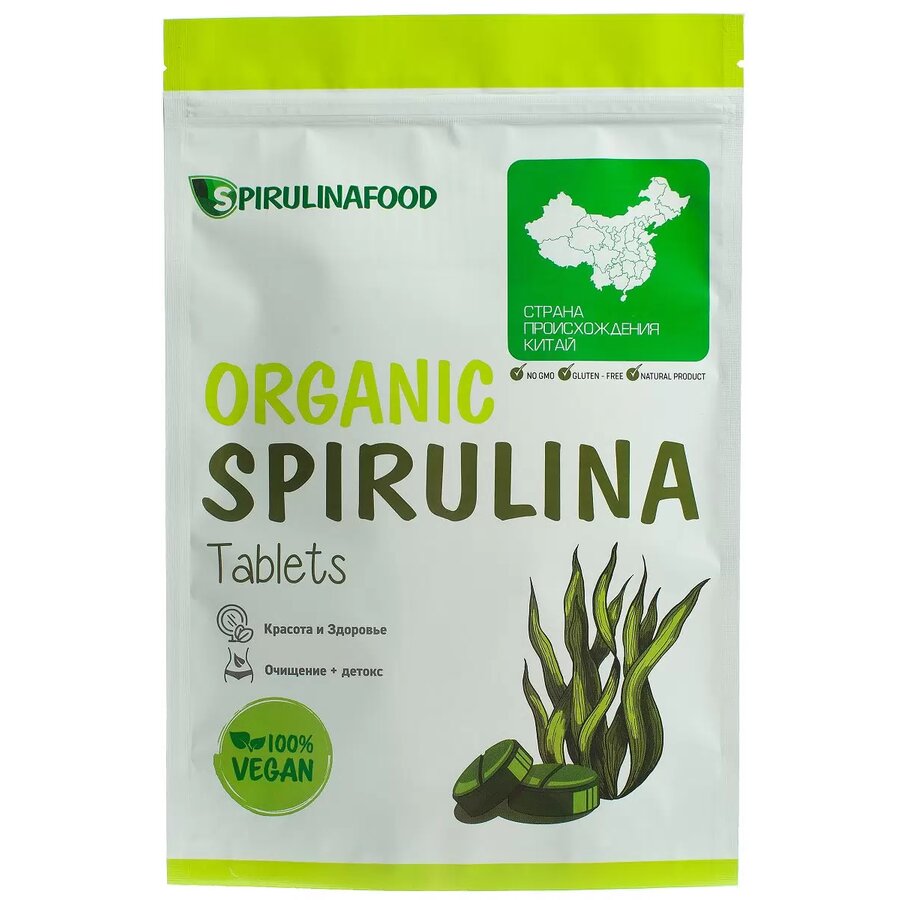 Спирулина Spirulinafood органик 1000 таблетки 500 мг x1