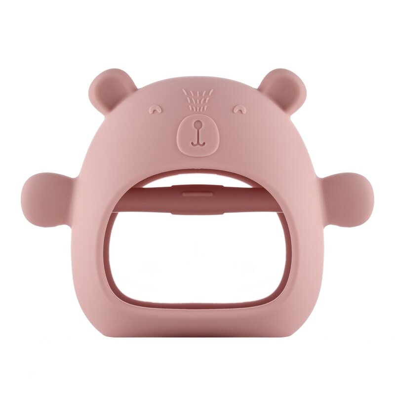 Прорезыватель силиконовый мишка Рокси Кидс (Roxy-Kids) RST-003-Р розовый