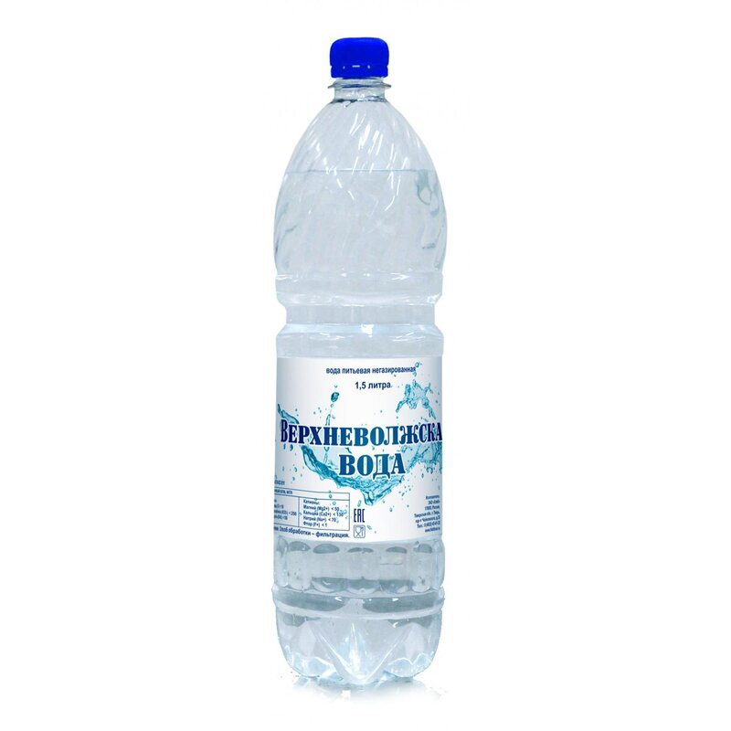 Верхневолжская вода питьевая негазированная 1.5 л бут.п/э
