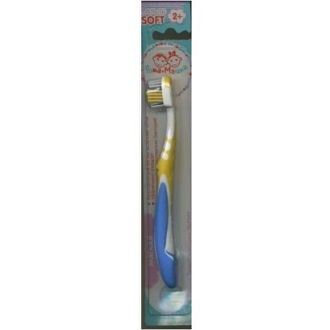 Зубная щетка Рома+Машка для детей 2-9 лет сине-желтая 1 шт.