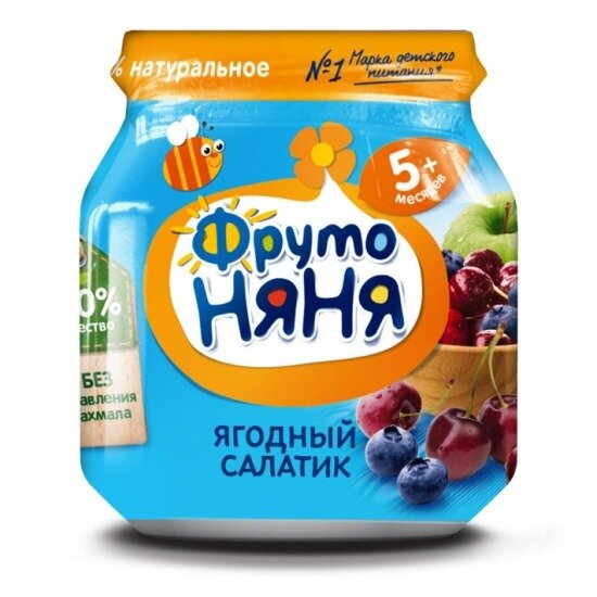 Пюре ФрутоНяня Ягодный салатик с 5 мес. 100 г