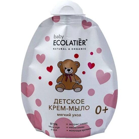Ecolatier baby крем-мыло детское 0+ мягкий уход 250мл дой-пак с д-пантенолом
