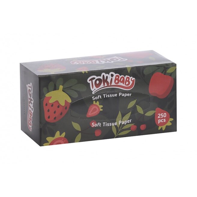 Салфетки бумажные TokiBaby 2х-слойные 250 шт.