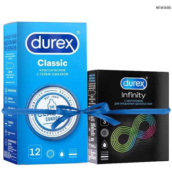 Durex презервативы классик 12 шт. + infinity гладкие с анестетиком вариант 2 3 шт.