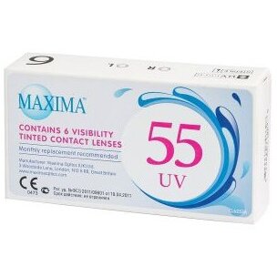 Линзы контактные Maxima/Максима 55 UV (8.6/-8,00) 6 шт.