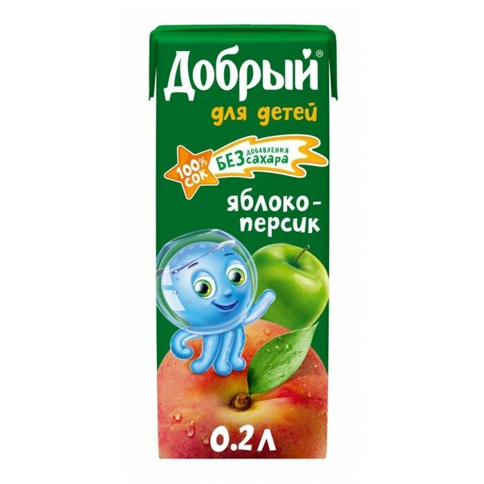 Добрый сок 200мл яблоко/персик