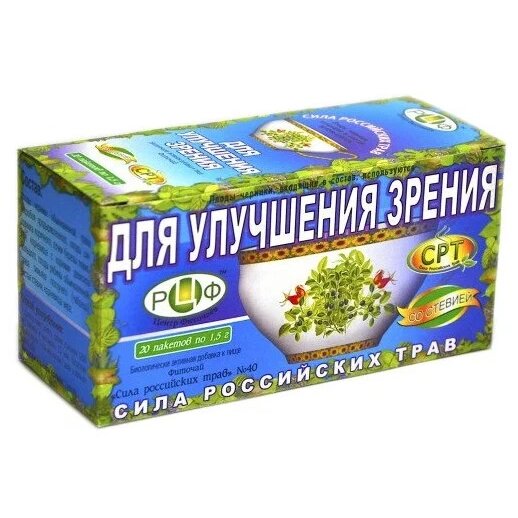 Сила Российских трав Чай №40 для зрения фильтр-пакеты 20 шт.