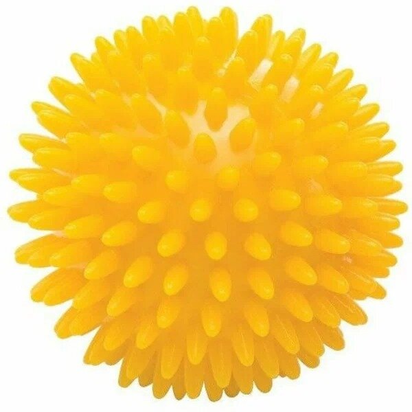 Мяч массажный Ортосила l-0108 для лечебной физкультуры желтый 8 см