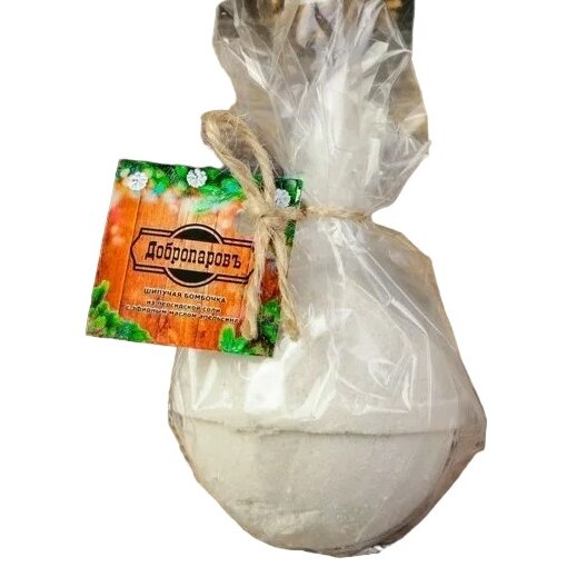 Шипучая бомбочка из персидской соли "Добропаровъ" с эфирным маслом апельсина 140 г 1 шт.