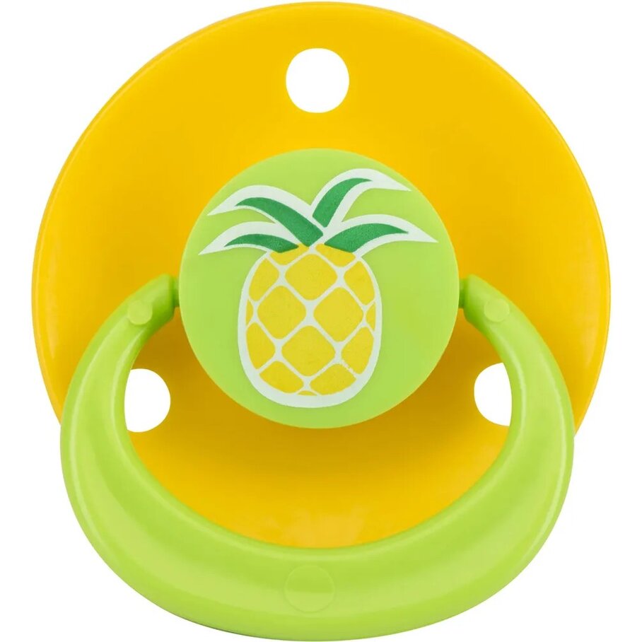 Пустышка латексная Курносики Классическая Ананасик с изогнутым нагубником 1 шт.