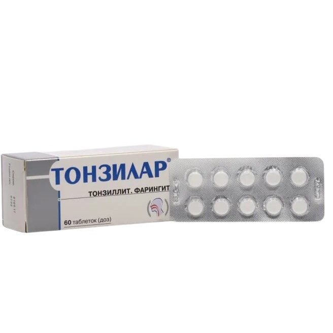 Тонзилар таблетки подъязычные гомеопатические 60 шт.