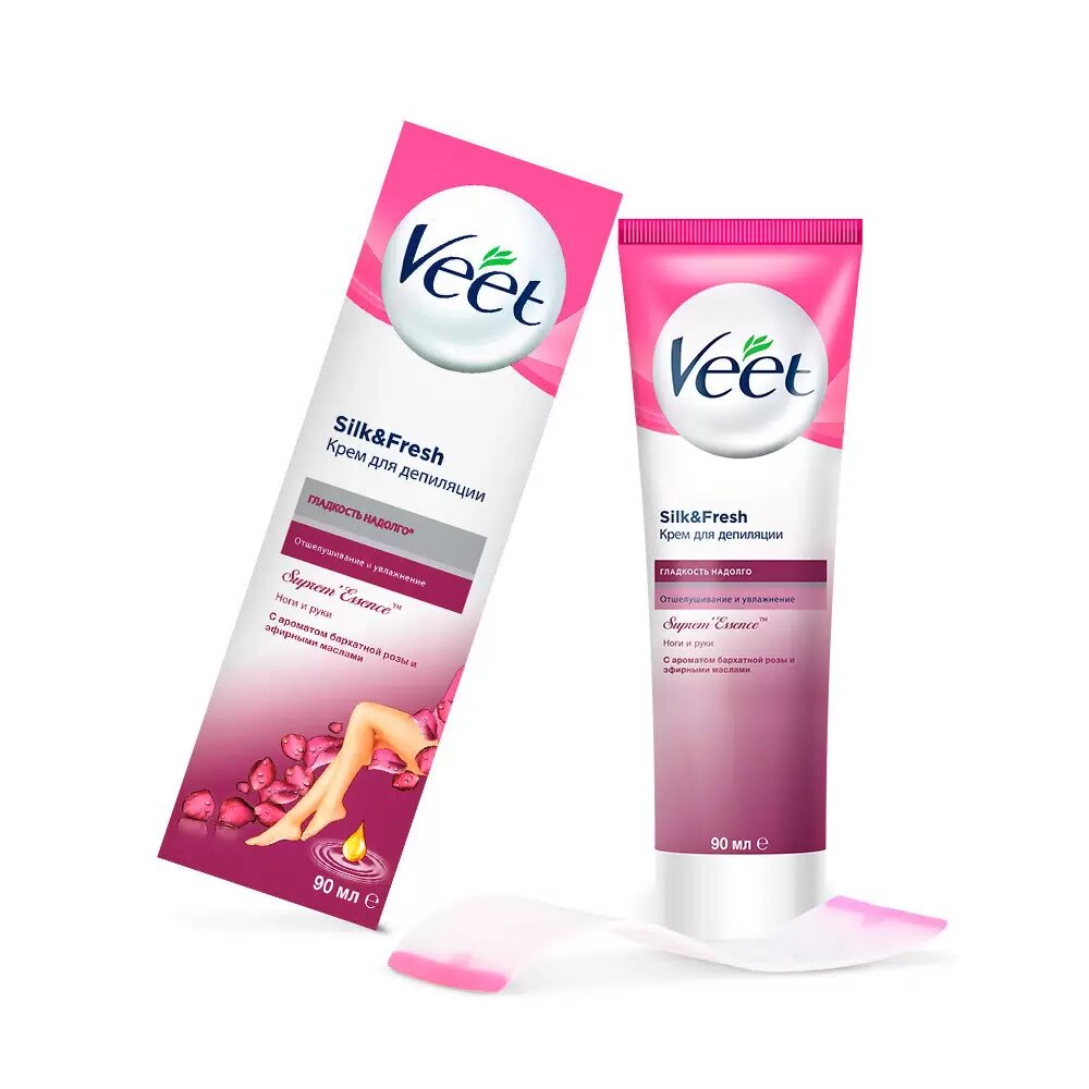 Крем VEET для депиляции с ароматом бархатной розы и эфирными маслами 90 мл
