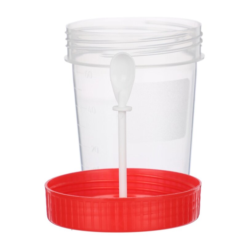 Контейнер для биоматериалов стерильный с ложкой 60 мл