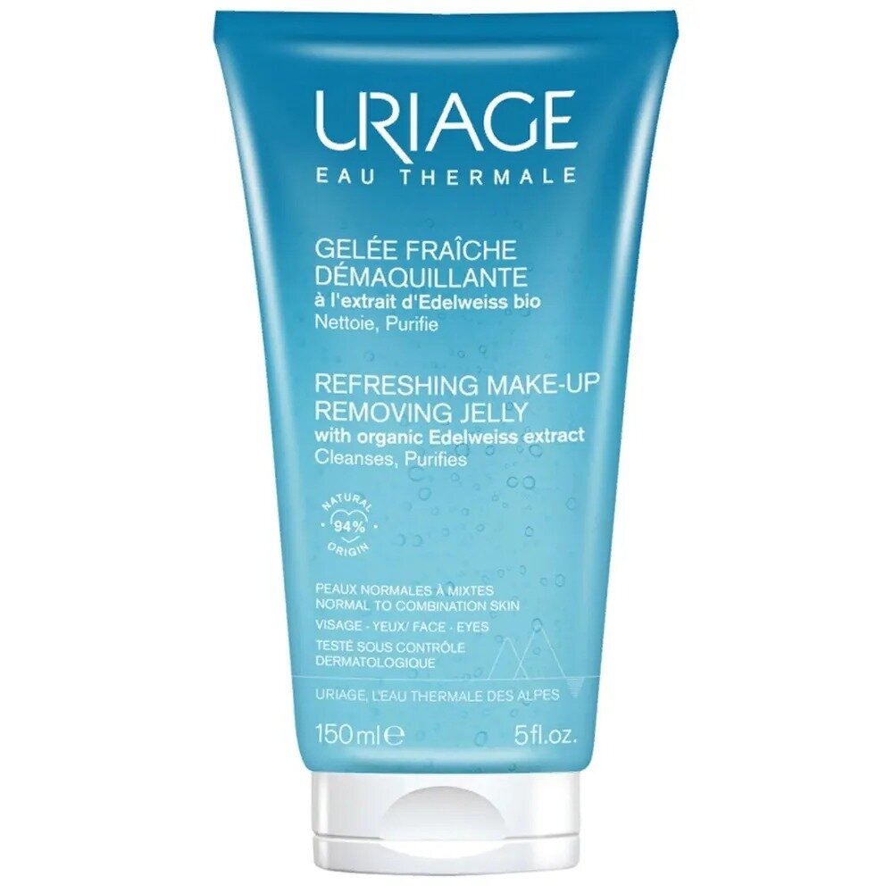 Желе (гель) для снятия макияжа Uriage очищающее освежающее 150 мл