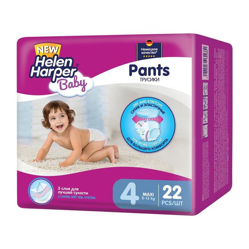 Подгузники-трусики детские Helen Harper Baby Pants размер 4 (8-13 кг) 22 шт.