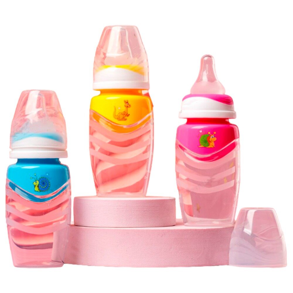 Бусинка бутылочка силиконовая с силиконовой соской 125 мл арт. 632