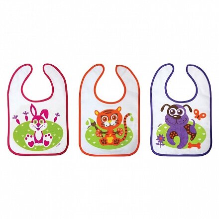 Слюнявчик на липучке большой Лабби (Lubby) в наборе 3 шт. 14072