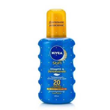Масло-спрей солнцезащитный Nivea Sun Защита и загар SPF20 200 мл