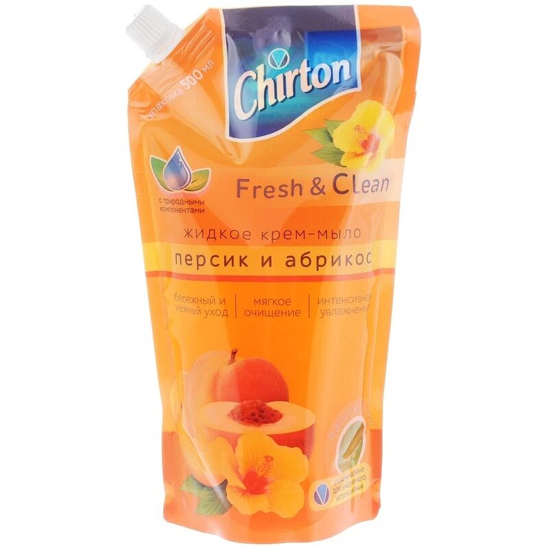 Крем-мыло жидкое Chirton персик и абрикос 500 мл