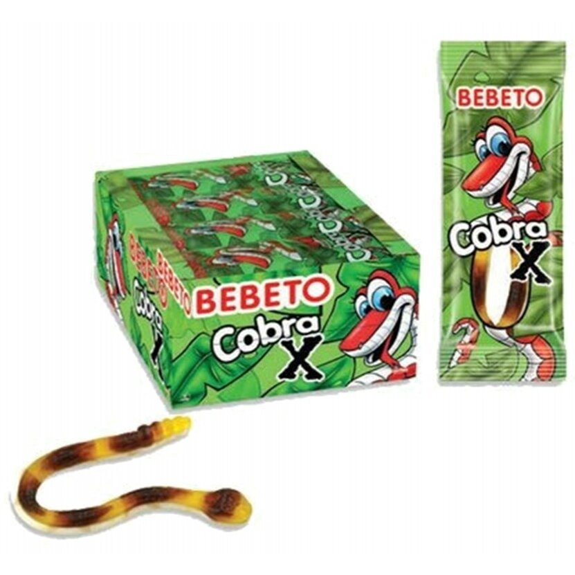 Мармелад жевательный Bebeto cobra-x 30 г шоубокс 24 шт.