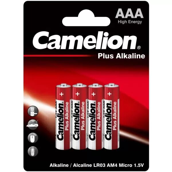 Батарейки алкалиновые lr03 ааа Camelion plus alkaline 4 шт.