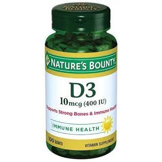 Natures bounty витамин D3 таблетки 400 МЕ 100 шт.