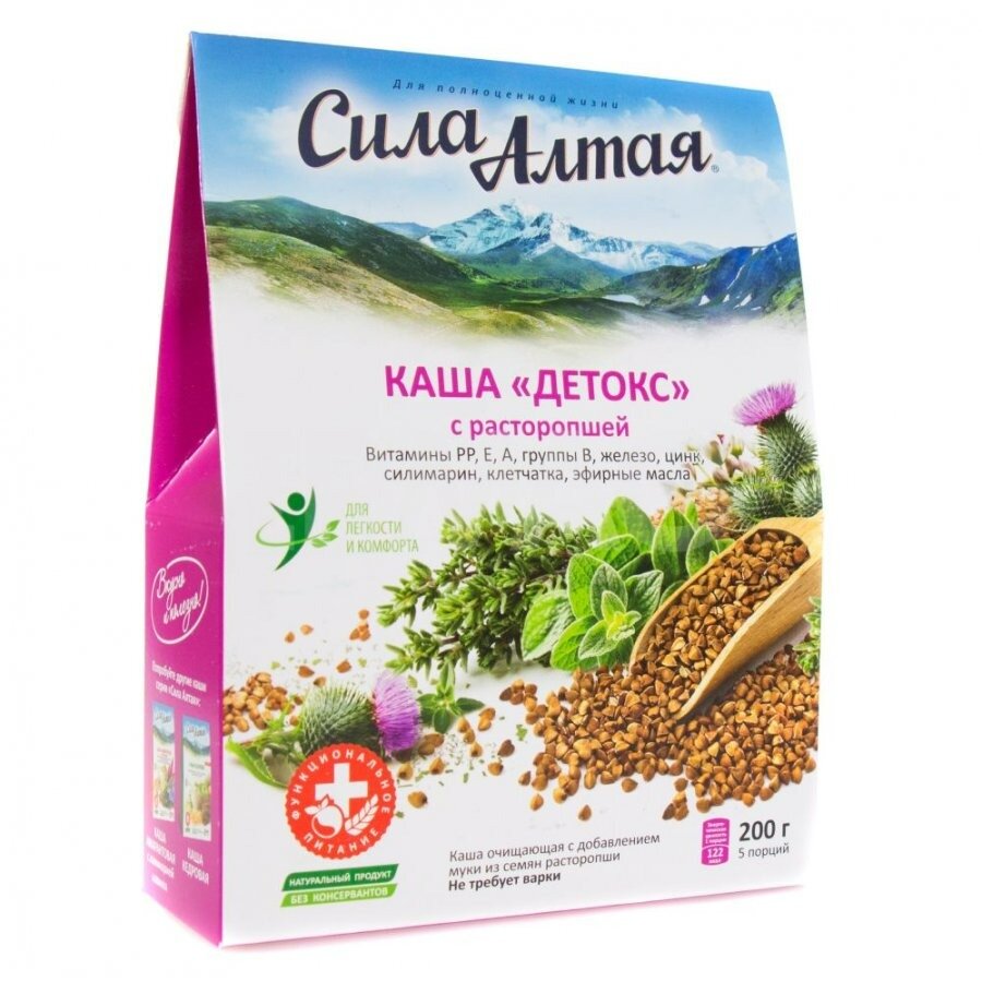 Сила алтая каша детокс расторопша 40 г 5 шт.