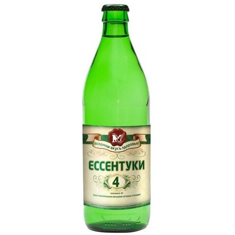 Вода Ессентуки-4 Евро газированная стекло 0,5 л