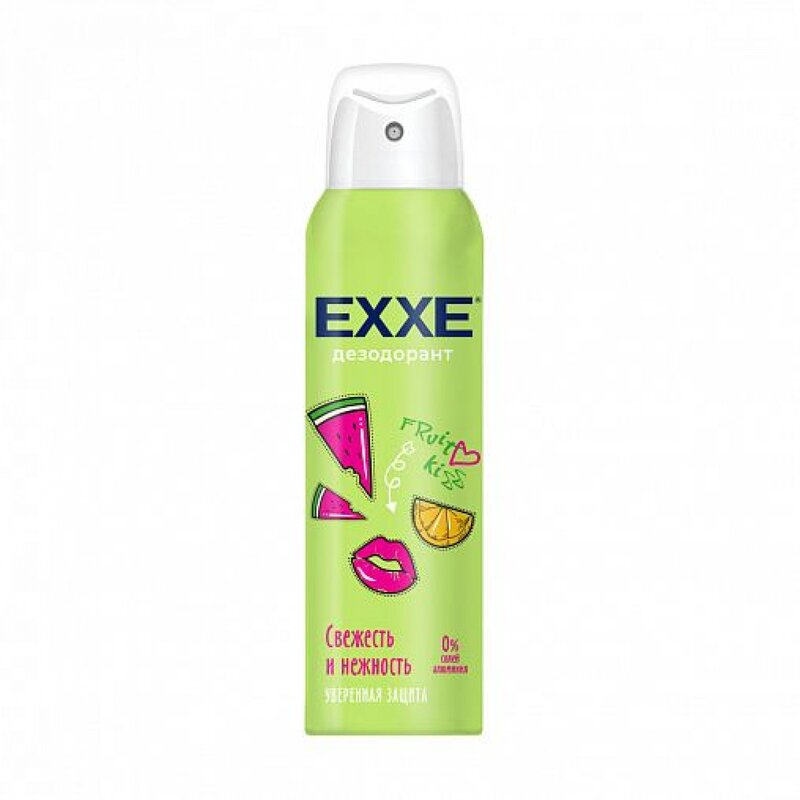 Дезодорант-аэрозоль Exxe женский fruit kiss свежесть и нежность 150 мл