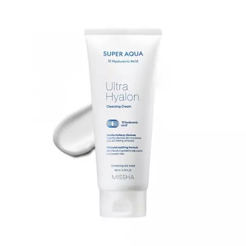 Крем для лица очищающий Super aqua ultra hyalron Cleansing Missha 200 мл