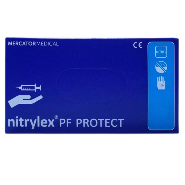 Mercator medical nitrylex pf перчатки нитриловые нестер. смотровые неопудр. текстурир. черные размер l (8-9) n1 пара