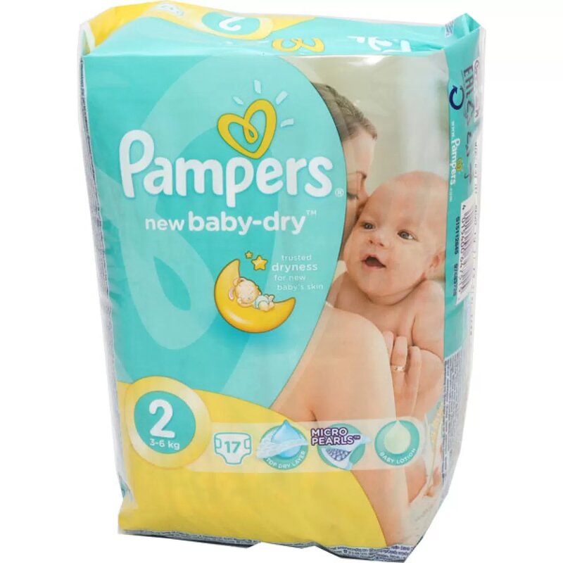 Подгузники Pampers New Baby Dry р.2 (4-8 кг) 17 шт.