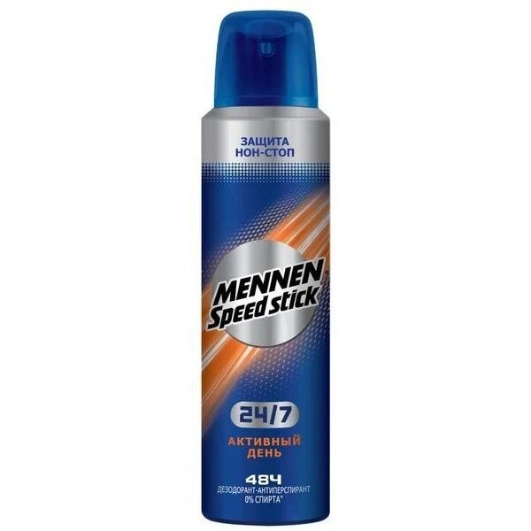 Дезодорант-антиперспирант Mennen Speed Stick 24/7 Активный день спрей 150 мл