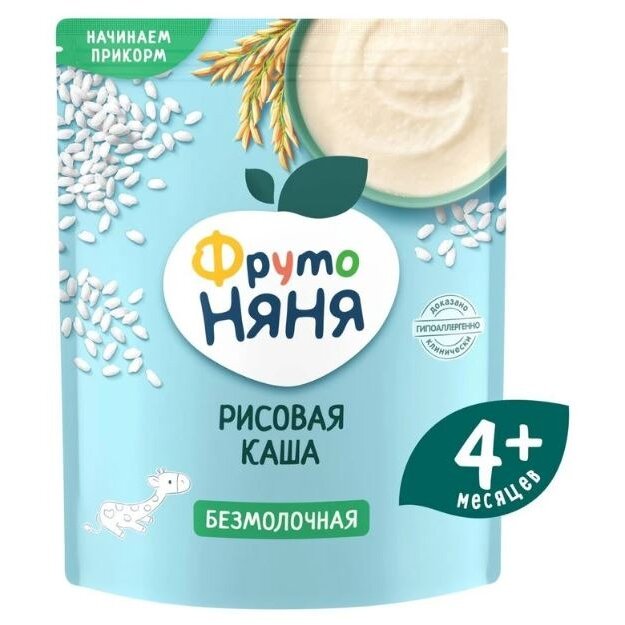 Каша безмолочная ФрутоНяня рисовая с 4 мес. 200 г