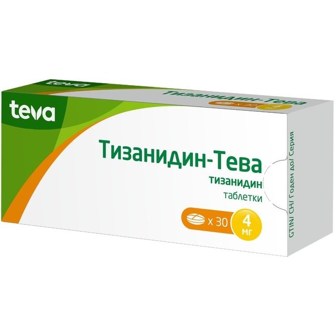 Тизанидин-Тева таблетки 4 мг 30 шт.