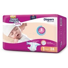 Подгузники детские Helen Harper Baby Diapers newborn размер 1 2-5 кг 24 шт.