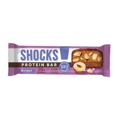 Батончик глазированный FitnesShock Shocks! Фундук 50 г