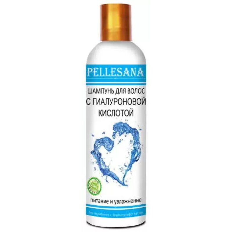 Шампунь Pellesana для волос с гиалуроновой кислотой для питания и увлажнения 250 мл