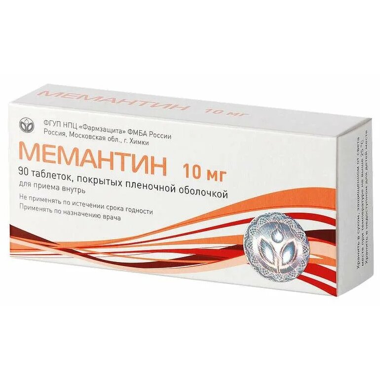 Мемантин таблетки 10 мг 90 шт.