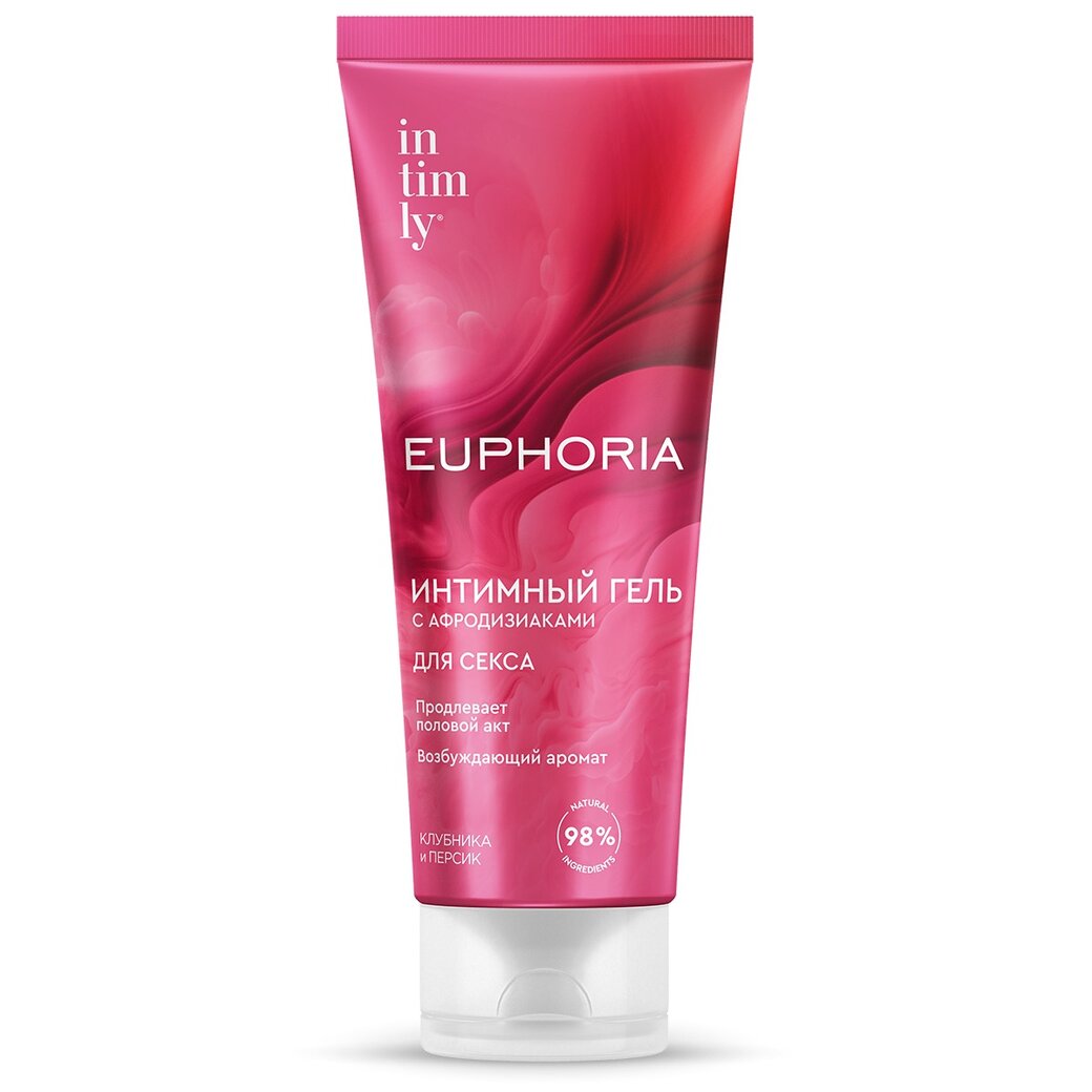 Интимный гель Intimly Euphoria с афродизиаками клубника и персик 75 мл