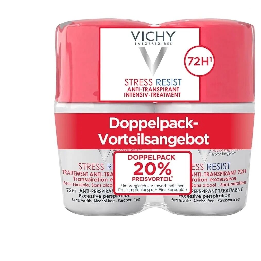 Дезодорант-шарик Виши (Vichy) Deo Антистресс 72 часа защиты 50 мл 2 шт.