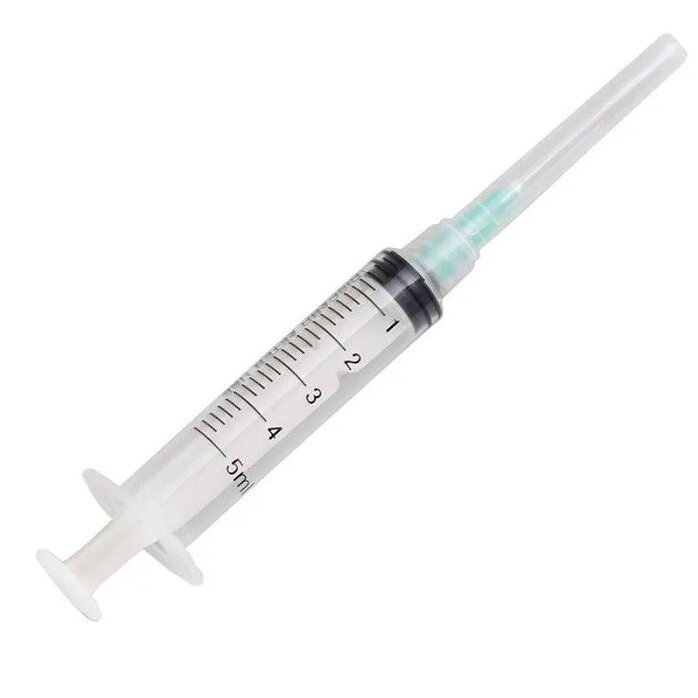 Сана шприц одноразовый 3-х компонентный с иглой 5мл 0.7х40мм тм/1800 1 шт.