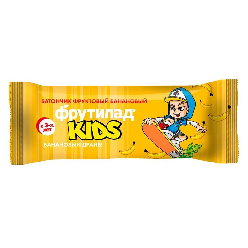 Батончик Фрутилад Кидс банановый драйв для детского питания с 3 лет 25 г 1 шт.