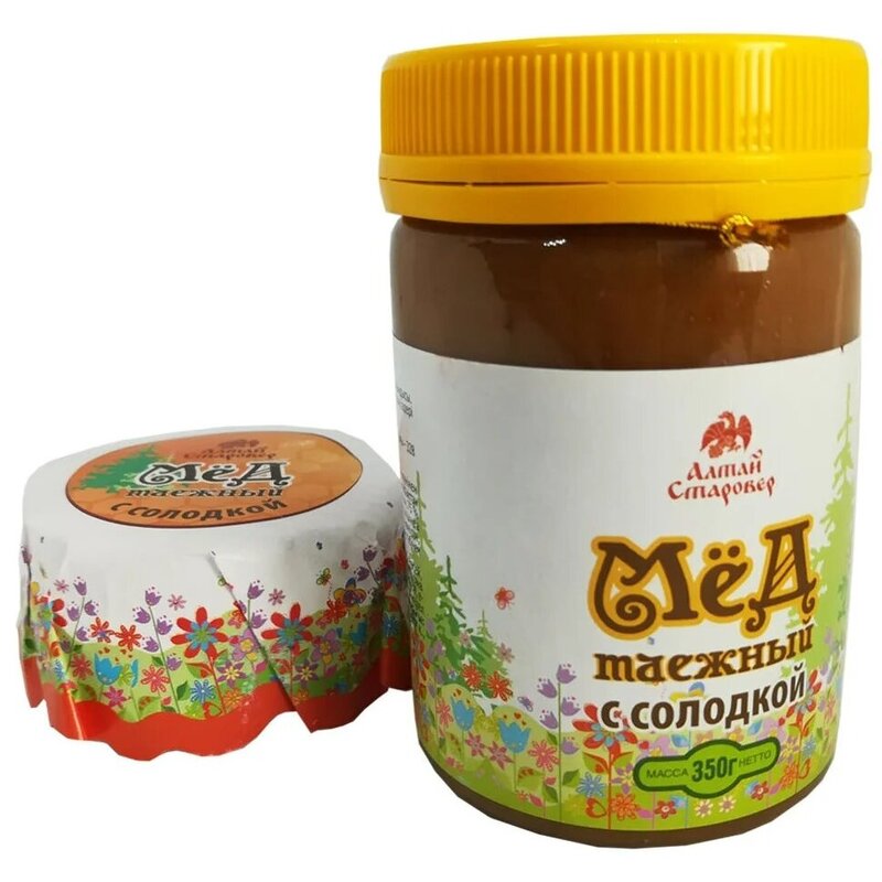 Алтай Старовер мед с солодкой 350 г
