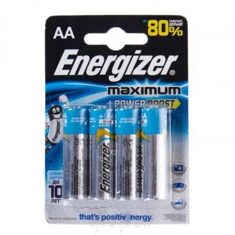 Energizer maximum батарейка lr6 e91 аа 4 шт.