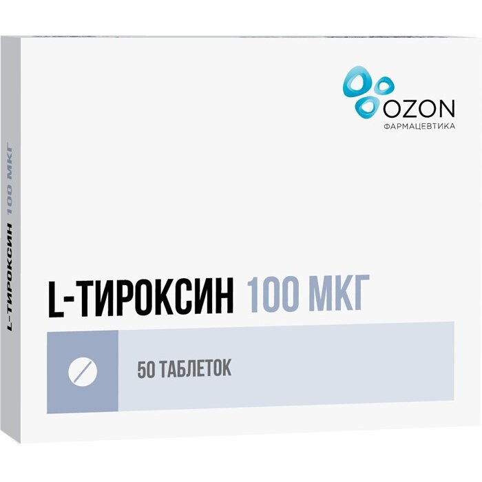 L-Тироксин таблетки 100 мкг 50 шт.