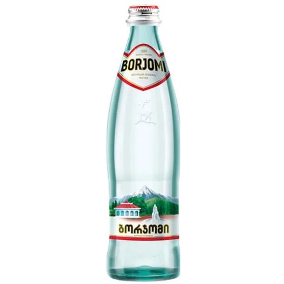 Вода минеральная Боржоми газированная стекло 0,5 л 1 шт.