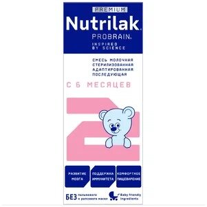 Молочная смесь Nutrilak Premium 2 6-12 мес. 200 мл флакон 1 шт.