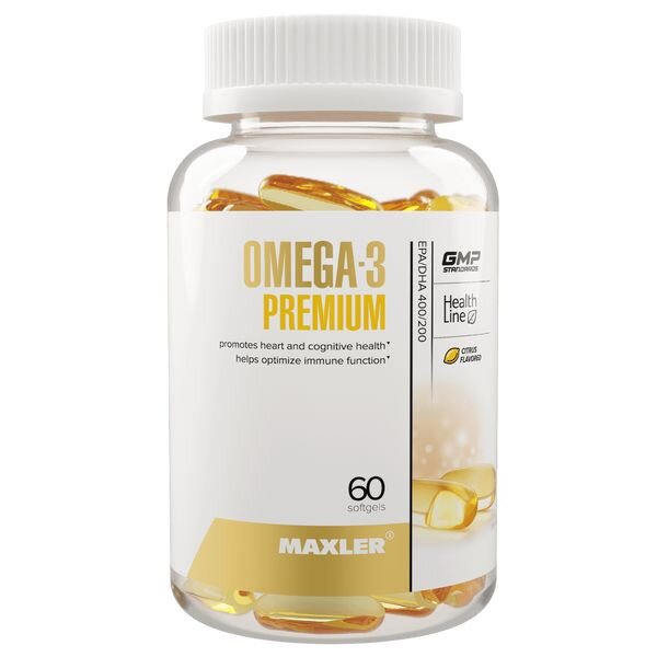 Omega-3 Премиум Макслер (Maxler) капсулы 1300 мг 60 шт.