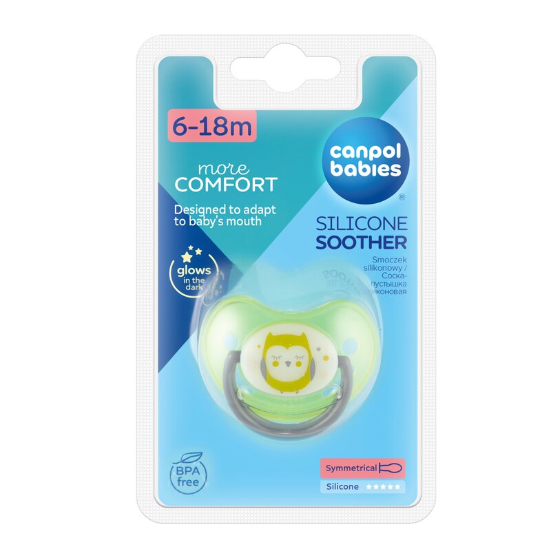 Соска пустышка силиконовая Canpol Babies 224 toys анатомическая 6-18 мес. зеленая